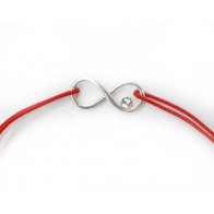 Bratara snur charm argint INFINIT CU CRISTAL SWAROVSKI LG065