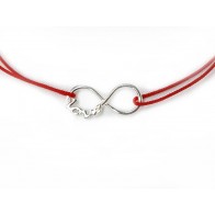 Bratara snur charm argint INFINIT LOVE LG063