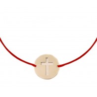 Bratara snur banut argint 925 CRUCE decupata LG086