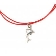 Bratara snur charm argint DELFIN LG043