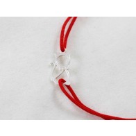 Bratara snur charm argint PISICA LG015