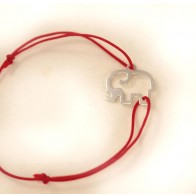 Bratara snur charm argint ELEFANT LG031