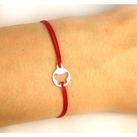 Bratara snur charm argint BANUT FLUTURE LG029