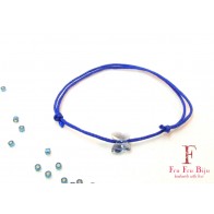 Bratara pe snur si cristal Swarovski fluture LC008