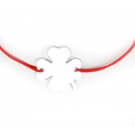 Bratara snur charm argint 925 TRIFOI LG053