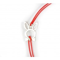 Bratara snur charm argint IEPURAS LG039