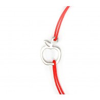 Bratara snur charm argint MAR APPLE LG037