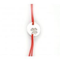 Bratara snur charm argint BANUT TRIFOI LG041