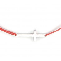 Bratara snur charm argint CRUCE LG026