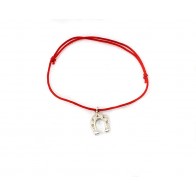 Bratara snur si pandantiv argint potcoava LG014