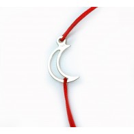 Bratara snur charm argint SEMILUNA LG069