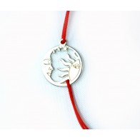 Bratara snur pandant argint LUNA SI SOARE LG070