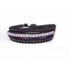 Bratara-dama-margele-sticla-snur-piele-LAVANDER